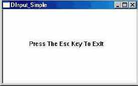 Окно программы DInput_Simple